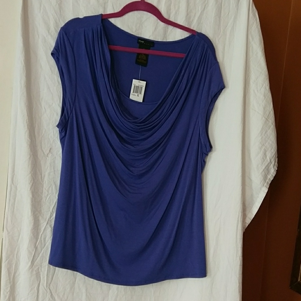 Periwinkle drape top